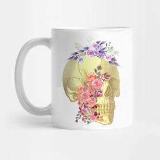 Floral Skull Anatomy Mug